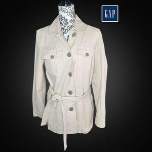 GAP Cream Belted Trench Coat - Medium